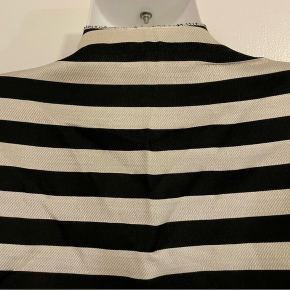 Margot Rozanska NY Sheer Striped Architectural Blouse Jacket, size Small - Picture 6 of 9